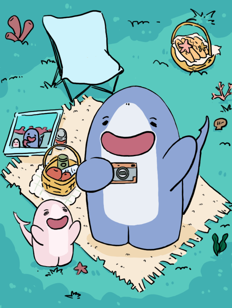 鲨鱼一家漫画